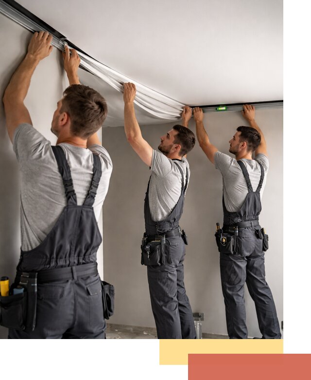 Теневые натяжные потолки в Чапаевске: монтаж и отделка быстро и качественно