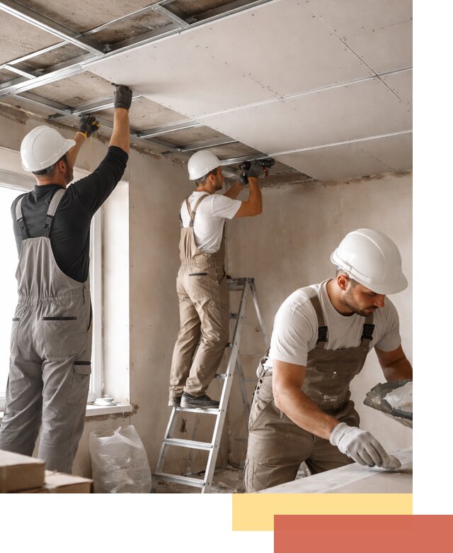 Одноуровневый потолок из гипсокартона в Чапаевске — монтаж и отделка