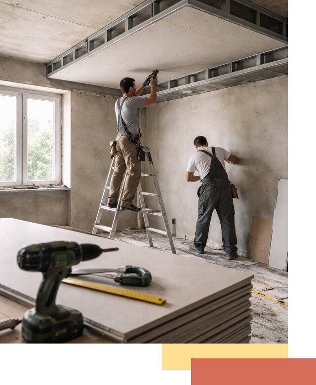 Двухуровневый потолок из гипсокартона в Чапаевске