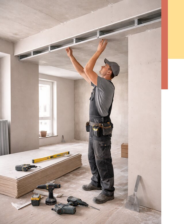 Потолок из гипсокартона с нишей в Чапаевске от 1277 руб. под ключ | ОТДЕЛОЧНИК-Чпв