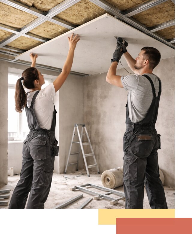 Звукоизоляция потолка из ГКЛ в Чапаевске профессионально и надежно