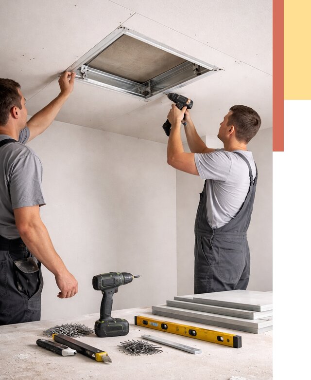 Установка люка в потолок ГКЛ в Чапаевске от 2554 руб. под ключ | ОТДЕЛОЧНИК-Чпв