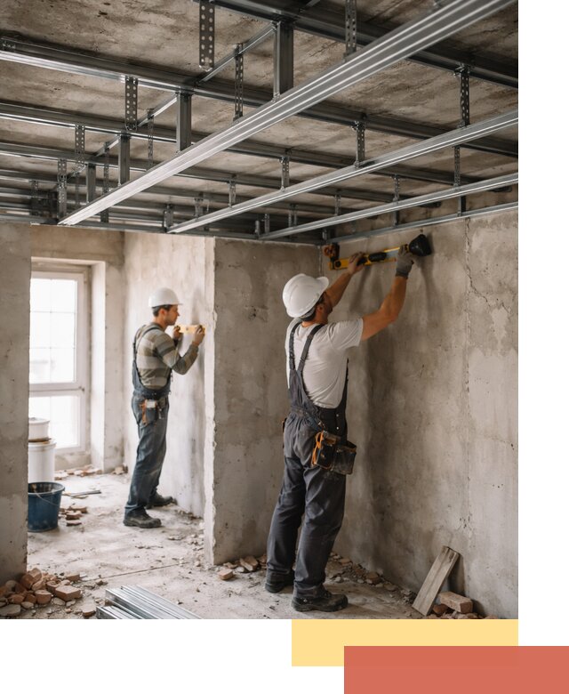 Монтаж каркаса потолка из профильного профиля в Чапаевске