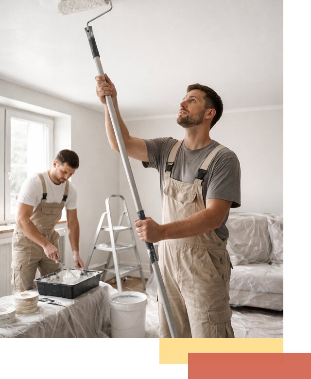 Покраска потолка водоэмульсионной краской в Чапаевске