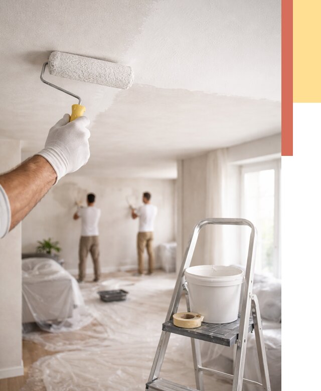 Покраска потолка акриловой краской в Чапаевске от 2554 руб. | ОТДЕЛОЧНИК-Чпв