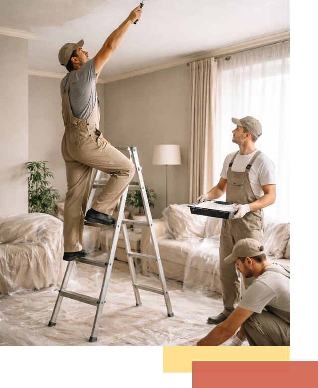 Покраска потолков акриловой краской в Чапаевске качественно и быстро