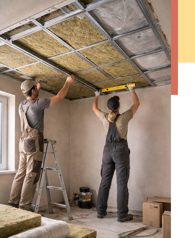 Шумоизоляция потолка в Чапаевске от 1277 руб. под ключ — услуги ОТДЕЛОЧНИК-Чпв