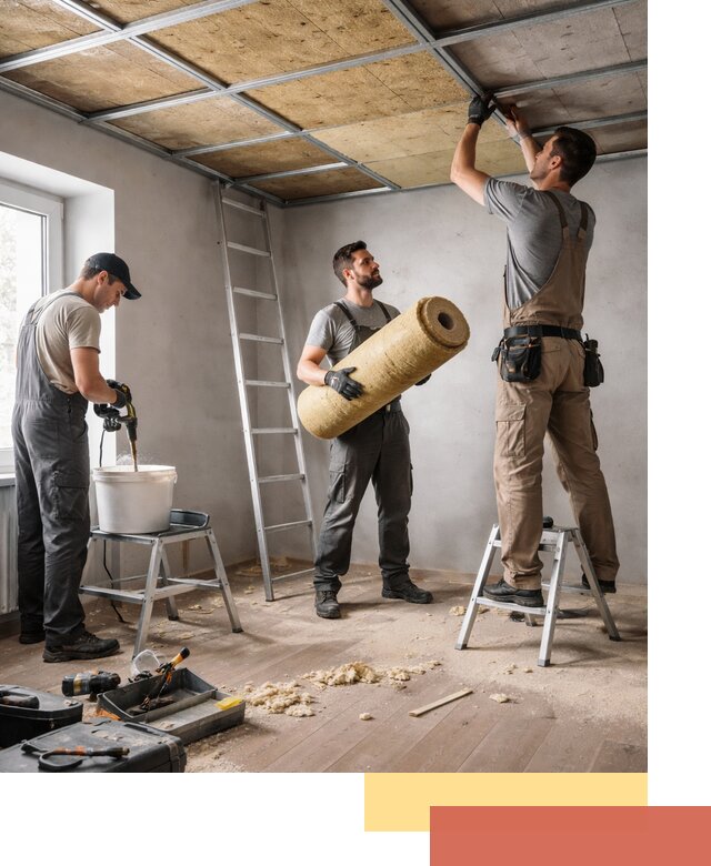 Шумоизоляция потолка в Чапаевске: профессиональный монтаж и отделка