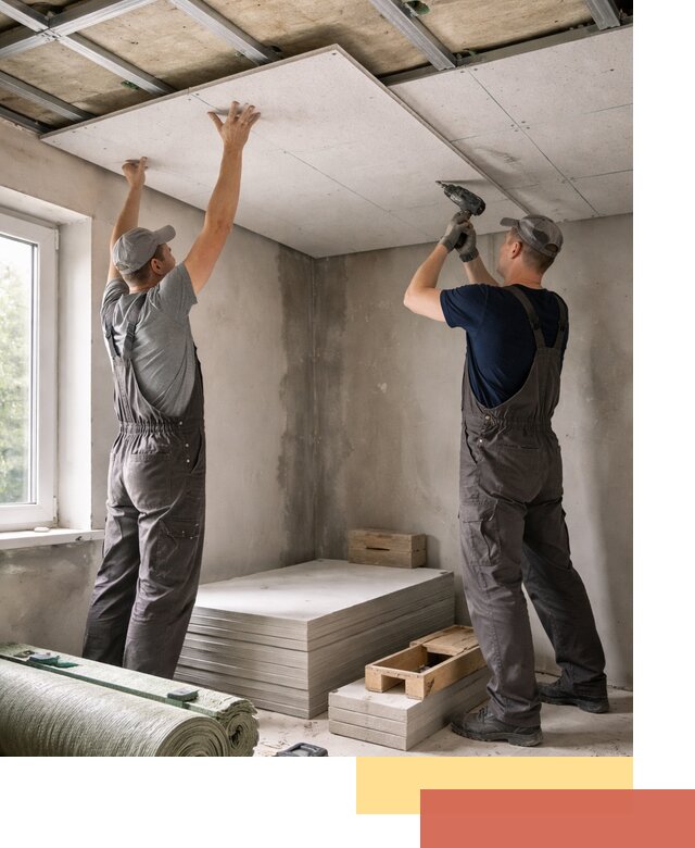 Шумоизоляция потолка панелями ЗИПС в Чапаевске